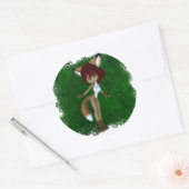 Schattigee Critters 05 Ronde Sticker (Envelop)