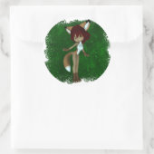 Schattigee Critters 05 Ronde Sticker (Tas)