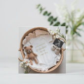 Schattigee Crochet beer neutrale zwangerschapsaank Kaart (Staand voorkant)