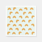 Schattigee croissant papieren servetten (Voorkant)