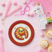 Schattigee croissants liefhebbers serveren papieren bordje (Feest)