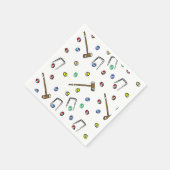 Schattigee Croquet Party Hand-geïllustreerde gazon Servet (Hoek)