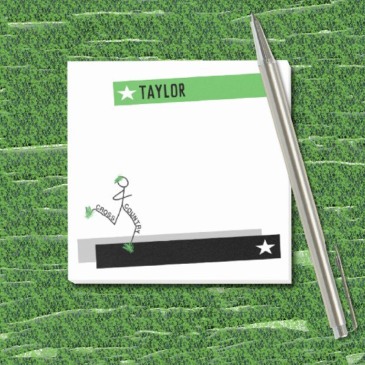 Schattigee Cross Country Grass Runner gepersonalis Post-it® Notes