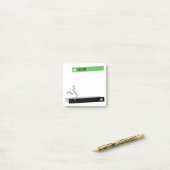 Schattigee Cross Country Grass Runner gepersonalis Post-it® Notes (Op bureau)