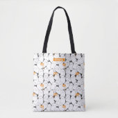 Schattigee Crowded Ghosts met Boo vlaggen Tote Bag (Voorkant)