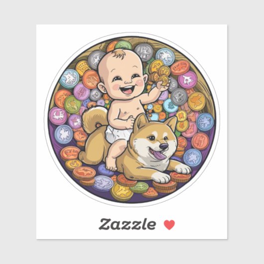 Schattigee Crypto Baby Sticker (Vel)