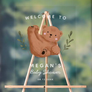 Schattigee Cub Beer Baby shower teken Acryl Bord