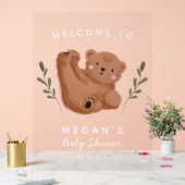 Schattigee Cub Beer Baby shower teken Acryl Bord (Huwelijk)