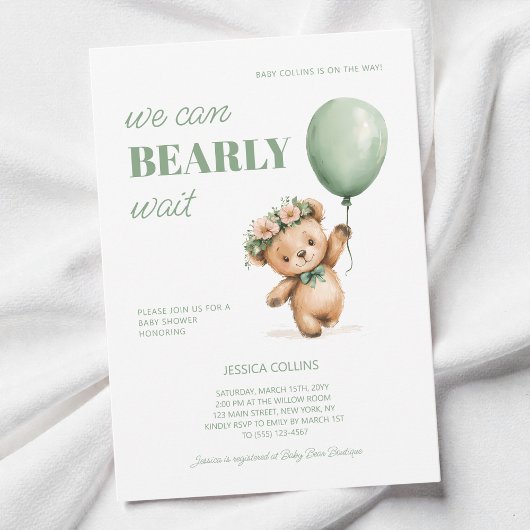 Schattigee Cub Sage Green We kunnen nauwelijks wac Kaart