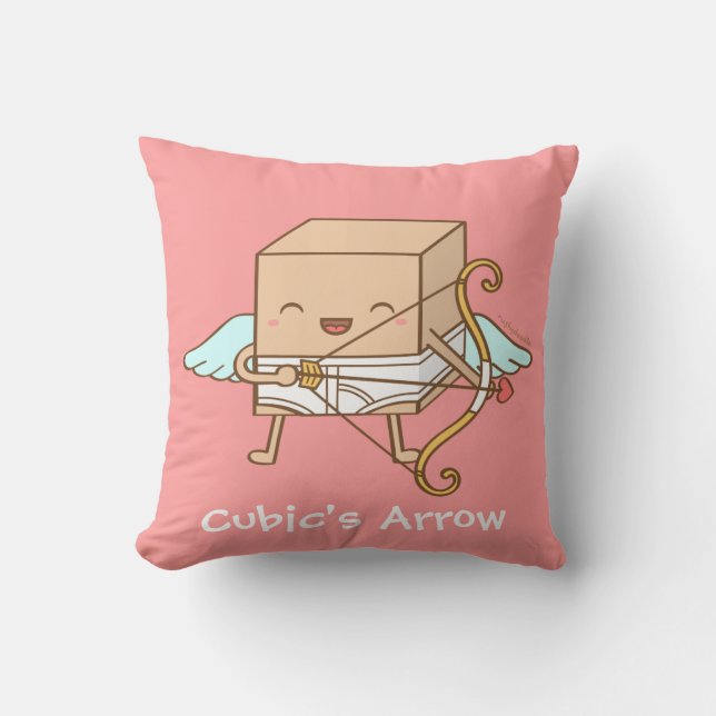 Schattigee Cubic Cupid Arrow Grappige Pun Room Dec Kussen (Voorkant)