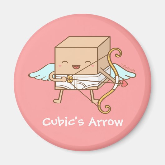 Schattigee Cubic Cupid Arrow Valentijnsdag Funny P Magneet (Voorkant)