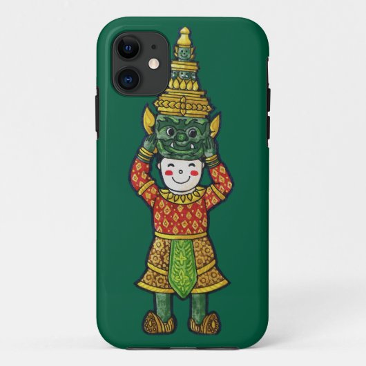 Schattigee Culturele Jongen Cartoon in Masker Case-Mate iPhone Case (Achterkant)