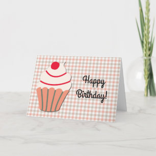 Schattigee Cupcake Art Verjaardag Kaart
