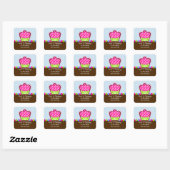 Schattigee Cupcake Bakkerij Blauwe Stickers (Vel)