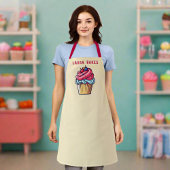 Schattigee cupcake bakkerij gebak chef dessert keu schort