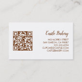 SCHATTIGEE CUPCAKE Bakkerij Gebak Chef Modern QR C Visitekaartje (Achterkant)