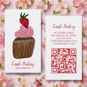 SCHATTIGEE CUPCAKE Bakkerij Gebak Chef Modern QR C Visitekaartje