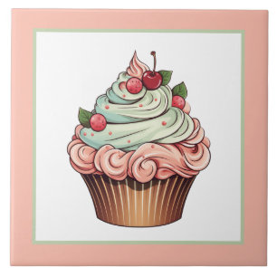 Schattigee cupcake bakkerij huis zakelijke craftin tegeltje