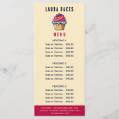 Schattigee Cupcake Bakkerij Pastry Chef Sweet prij Menu (Voorkant)
