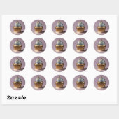 Schattigee Cupcake Bakkerij Ronde Sticker Gebak Ch (Vel)