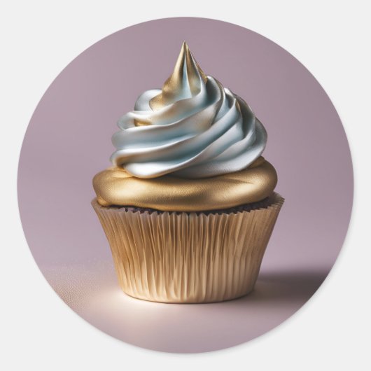 Schattigee Cupcake Bakkerij Ronde Sticker Gebak Ch (Voorkant)