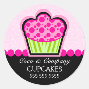 Schattigee Cupcake Bakkerij Stickers