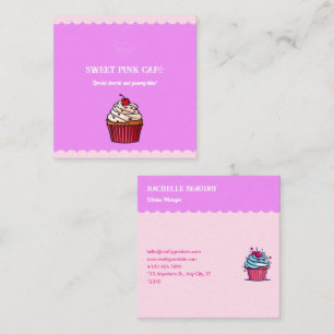 Schattigee Cupcake Bakkerij Sweet & Fun Pastry Che Contactkaartje