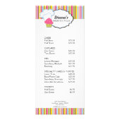 Schattigee Cupcake en Bakers Pet Bakkerij Rack Kaa Reclamekaart (Voorkant)