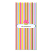 Schattigee Cupcake en Bakers Pet Bakkerij Rack Kaa Reclamekaart (Achterkant)