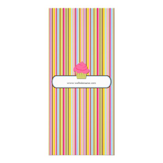 Schattigee Cupcake en Bakers Pet Bakkerij Rack Kaa Reclamekaart (Achterkant)