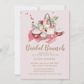 Schattigee Cupcake Floral Bridal Brunch Uitnodigin Kaart (Voorkant)