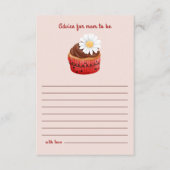 Schattigee Cupcake Flowers Baby shower advies voor Informatiekaartje (Voorkant)