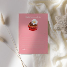 Schattigee Cupcake Flowers Baby shower advies voor Informatiekaartje
