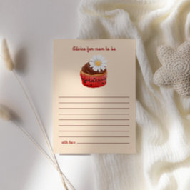 Schattigee Cupcake Flowers Baby shower advies voor Informatiekaartje