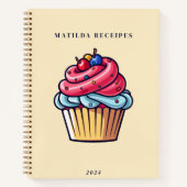 Schattigee Cupcake Gebak Chef Bakkerij Dessert Sno Notitieboek (Voorkant)