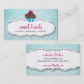 SCHATTIGEE CUPCAKE grillige bokeh patroon aquable Visitekaartje (Voorkant / Achterkant)