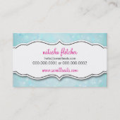 SCHATTIGEE CUPCAKE grillige bokeh patroon aquable Visitekaartje (Achterkant)