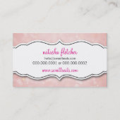 SCHATTIGEE CUPCAKE grillige bokeh patroon roze kor Visitekaartje (Achterkant)