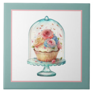 Schattigee Cupcake koepel Bakkerij crafting Busine Tegeltje