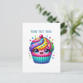 Schattigee cupcake liefhebbers bakkerij winkel briefkaart (Staand voorkant)