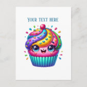 Schattigee cupcake liefhebbers bakkerij winkel briefkaart (Voorkant)