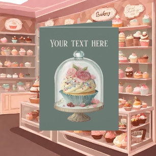 Schattigee cupcake liefhebbers tekst toevoegen kaart