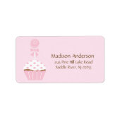 SCHATTIGEE Cupcake Lollipop Retouradreslabel Etiket (Voorkant)