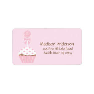 SCHATTIGEE Cupcake Lollipop Retouradreslabel Etiket