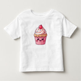 Schattigee cupcake met crème topping kinder shirts
