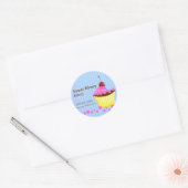 Schattigee cupcake met kersenbakkerij Stickers (Envelop)