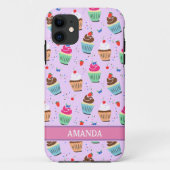 Schattigee cupcake patroon zoete dessert bakkerij Case-Mate iPhone case (Achterkant)