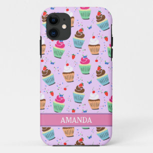 Schattigee cupcake patroon zoete dessert bakkerij Case-Mate iPhone case