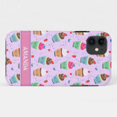 Schattigee cupcake patroon zoete dessert bakkerij  Case-Mate iPhone case (Achterkant (horizontaal))