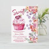 Schattigee cupcake Spring Butterfly bloemzoet 16 Kaart (Staand voorkant)